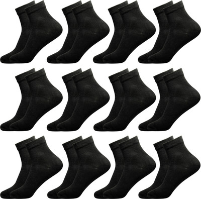 krijo Men & Women Solid Ankle Length(Pack of 12)