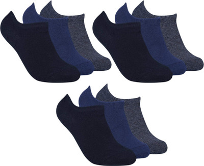 Cozyway Men Solid Ankle Length(Pack of 9)