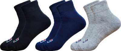 LABOLIA Men & Women Solid, Self Design Ankle Length, Mid-Calf/Crew(Pack of 3)