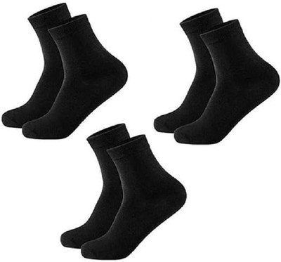 Aiden's Collection Men Solid Ankle Length(Pack of 3)