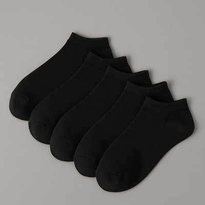 NanoX Men Solid Ankle Length, Peds/Footie/No-Show(Pack of 5)