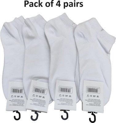 ANonline Men & Women Solid Ankle Length(Pack of 4)