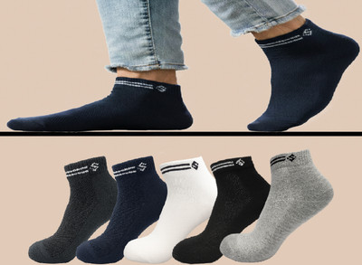Septem Men & Women Solid Ankle Length(Pack of 5)