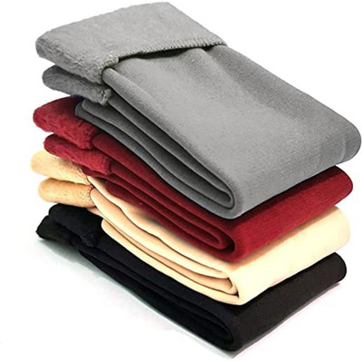 AMAXY Women Solid Ankle Length(Pack of 4)