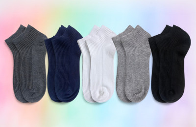 Piea Unisex Solid Ankle Length(Pack of 5)