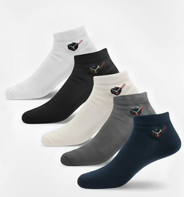 URVYN Men & Women Solid Ankle Length(Pack of 5)