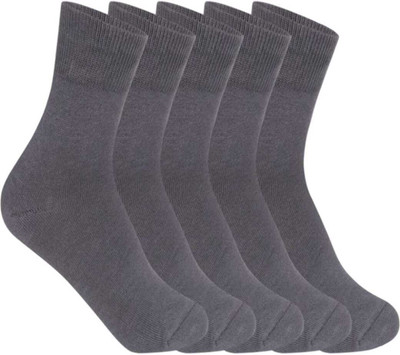 JD DASSSON Boys & Girls Solid Mid-Calf/Crew(Pack of 5)