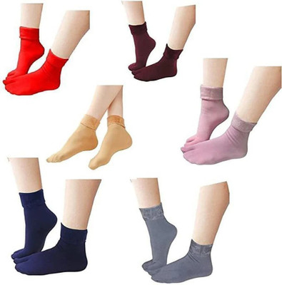 PIHET Women Solid Ankle Length(Pack of 3)