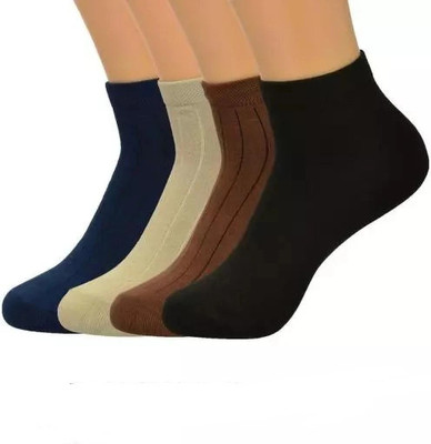 VESTURA Men & Women Solid, Self Design Ankle Length, Calf Length, Over the Knee, Peds/Footie/No-Show(Pack of 4)