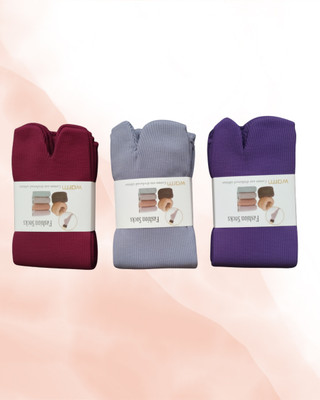 WEKTU Men & Women Striped Knee High(Pack of 3)