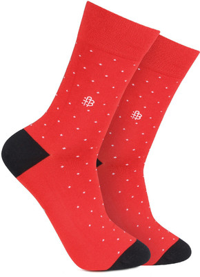 BONJOUR Molecule Over All Dots Office/ Business/ Formal Full Length Men Polka Print Mid-Calf/Crew