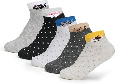 Supersox Women Printed Ankle Length(Pack of 5)