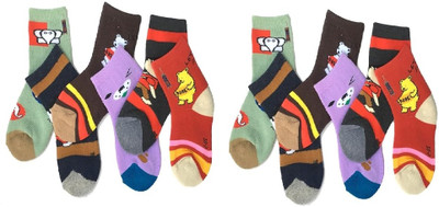 ALNIK Baby Boys & Baby Girls Printed Ankle Length(Pack of 12)