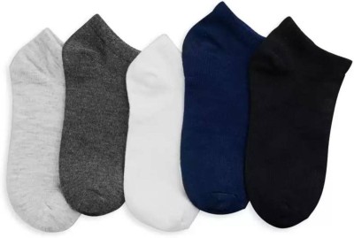 MERCEHIVE Men & Women Solid Ankle Length, Mid-Calf/Crew, Peds/Footie/No-Show(Pack of 5)