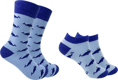 Mint and Oak Women Printed Mid-Calf/Crew(Pack of 2)