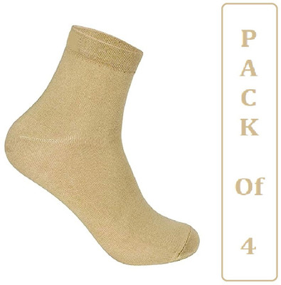 FATON Men Solid, Woven Ankle Length(Pack of 4)
