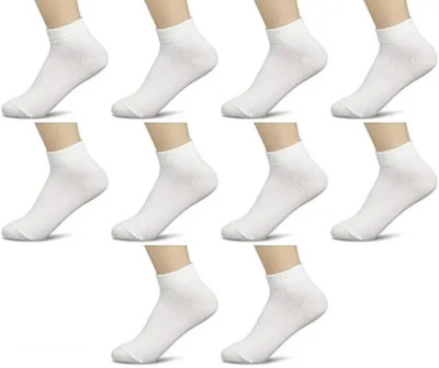 TRAZO Men & Women Self Design Ankle Length(Pack of 10)