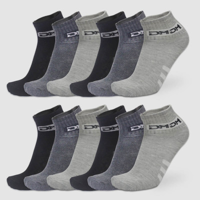 feelax Men Solid Mid-Calf/Crew(Pack of 10)
