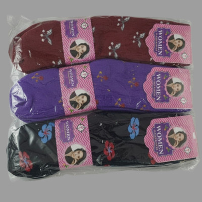 Naosucura Women Woven Mid-Calf/Crew(Pack of 3)