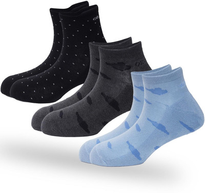 Oxyzone Men & Women Polka Print Ankle Length(Pack of 3)