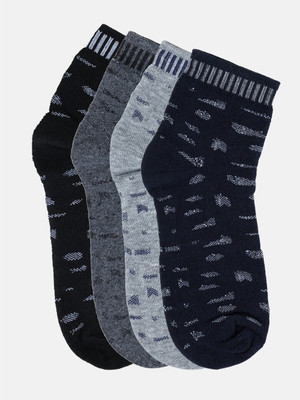 Kolor Fusion Men Self Design Mid-Calf/Crew(Pack of 4)