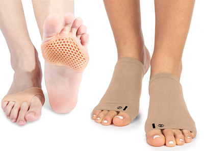 GOLDINKS Heel Repair Socks with Silicone, Pack of 2(Medium, Beige)