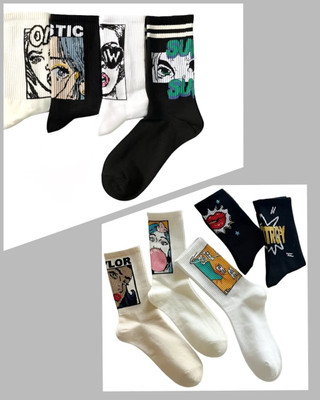A online snake Men & Women Printed Mid-Calf/Crew(Pack of 2)