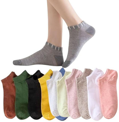 oxzon Women Solid Low Cut, Ankle Length(Pack of 5)
