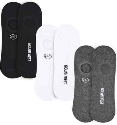 Nolan West Men Self Design Peds/Footie/No-Show(Pack of 3)
