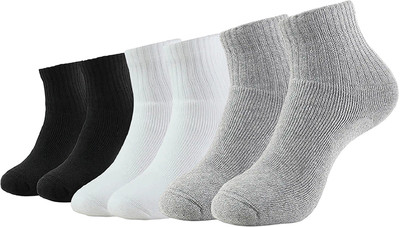 XOALT Unisex Solid Ankle Length(Pack of 6)
