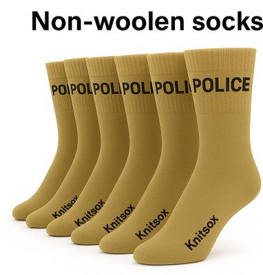 Knitsox Unisex Solid Mid-Calf/Crew(Pack of 6)