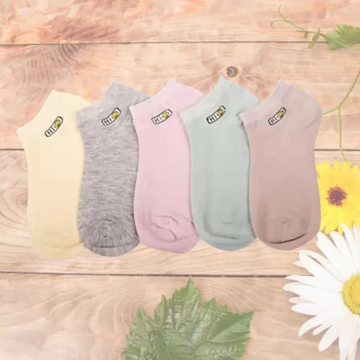 Suprix Women Printed, Graphic Print Ankle Length, Peds/Footie/No-Show, Low Cut(Pack of 5)