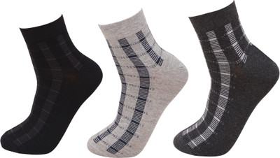 TOWN BUSINESS Unisex Self Design Ankle Length(Pack of 3)