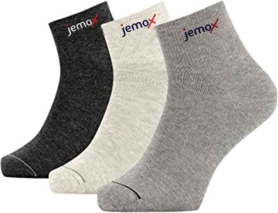 JEMOX Unisex Solid Ankle Length, Low Cut(Pack of 3)