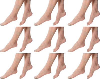 Buyra Women Self Design Ankle Length(Pack of 9)