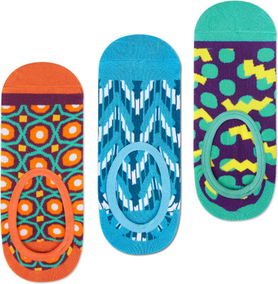 Dynamocks Men & Women Printed Peds/Footie/No-Show(Pack of 3)