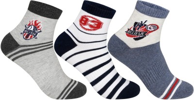 Supersox 83 Film Collection Classic Ankle Compact Combed Cotton Design Socks (Free Size) Men Ankle Length(Pack of 3)