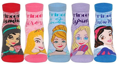Supersox Girls Printed Ankle Length(Pack of 5)