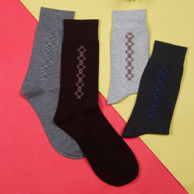 LOUIS STITCH Men Solid Calf Length(Pack of 4)