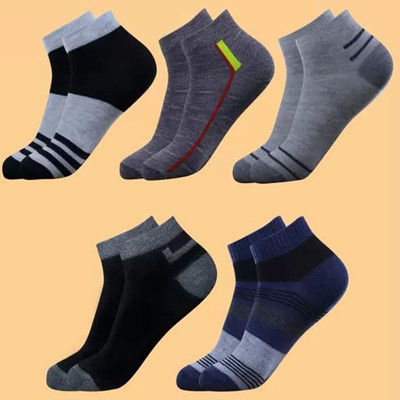 soxsense Men Self Design Ankle Length(Pack of 5)
