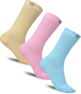 Dollar Women Solid Mid-Calf/Crew(Pack of 3)