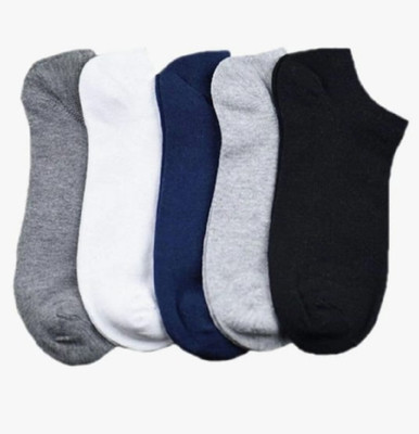 REDCARP Men & Women Striped, Solid Ankle Length, Mid-Calf/Crew, Peds/Footie/No-Show, Low Cut(Pack of 5)