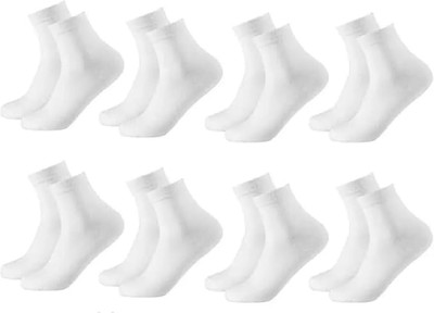 Aiden's Collection Men Solid Ankle Length(Pack of 8)