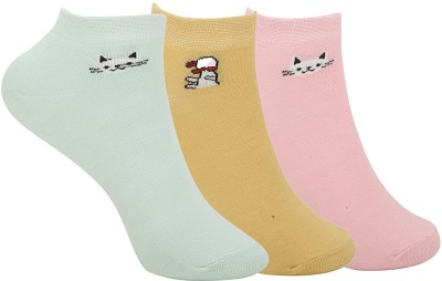 Ross & Rack Boys & Girls Solid, Self Design Low Cut, Peds/Footie/No-Show, Ankle Length(Pack of 3)