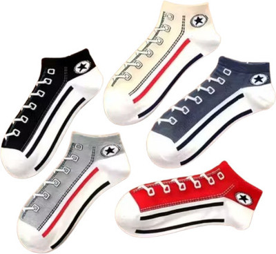 Shri Krishna International Men Solid Ankle Length(Pack of 5)