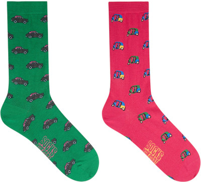 SOCKSXPRESS Men Embellished Calf Length(Pack of 2)