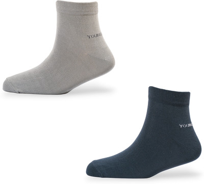 Young Wings Men Solid Low Cut(Pack of 2)