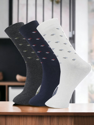 Hirolas Men Printed Mid-Calf/Crew(Pack of 3)