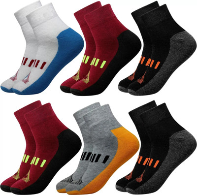 krijo Men Solid, Self Design Ankle Length(Pack of 6)