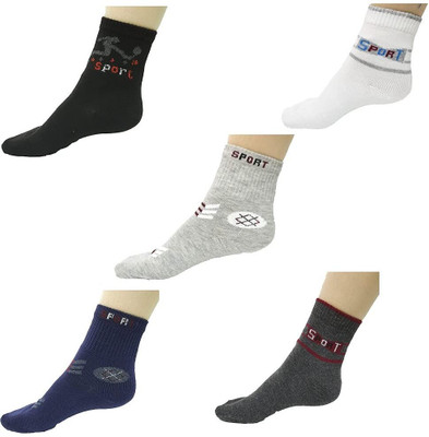 Xy Decor Men Striped Mid-Calf/Crew(Pack of 6)